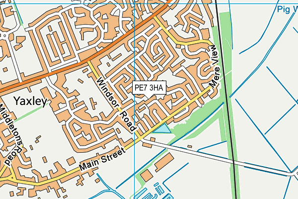 PE7 3HA map - OS VectorMap District (Ordnance Survey)
