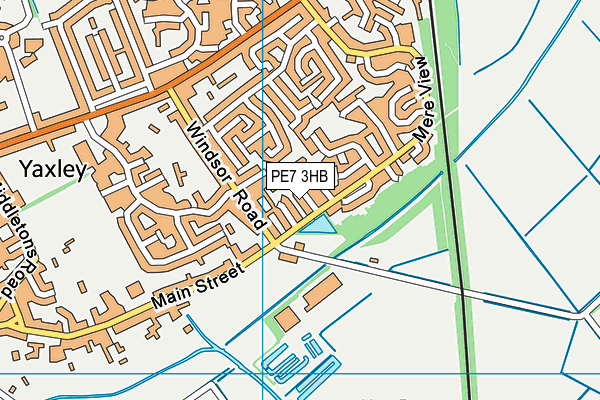 PE7 3HB map - OS VectorMap District (Ordnance Survey)