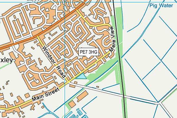 PE7 3HG map - OS VectorMap District (Ordnance Survey)