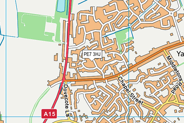 PE7 3HJ map - OS VectorMap District (Ordnance Survey)