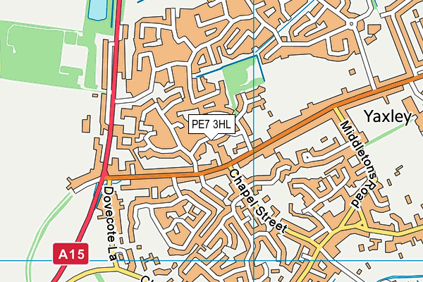 PE7 3HL map - OS VectorMap District (Ordnance Survey)