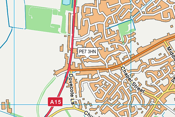 PE7 3HN map - OS VectorMap District (Ordnance Survey)