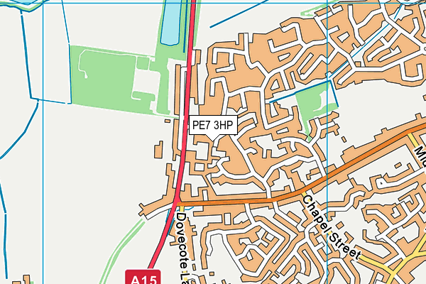 PE7 3HP map - OS VectorMap District (Ordnance Survey)
