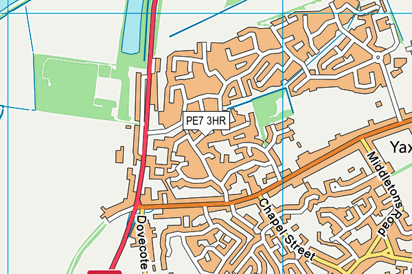 PE7 3HR map - OS VectorMap District (Ordnance Survey)