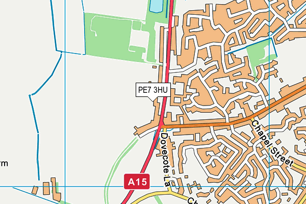 PE7 3HU map - OS VectorMap District (Ordnance Survey)