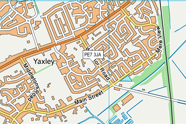 PE7 3JA map - OS VectorMap District (Ordnance Survey)
