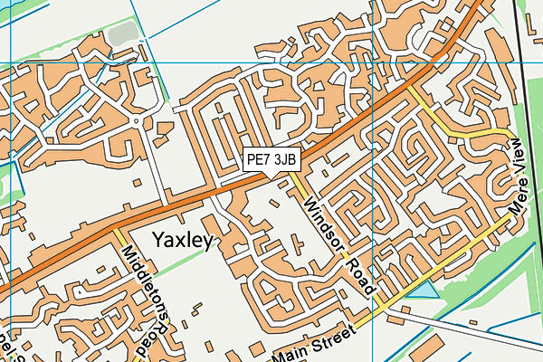 PE7 3JB map - OS VectorMap District (Ordnance Survey)