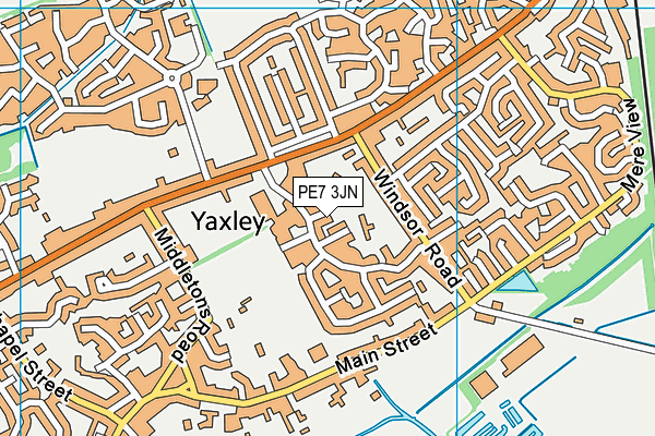 PE7 3JN map - OS VectorMap District (Ordnance Survey)