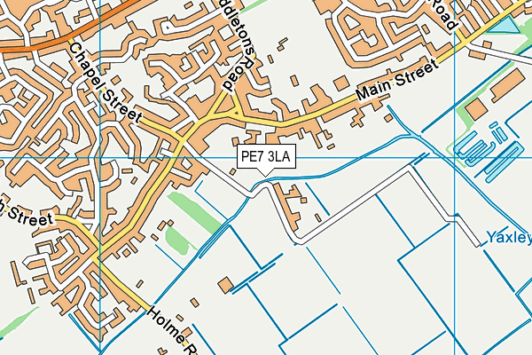 PE7 3LA map - OS VectorMap District (Ordnance Survey)