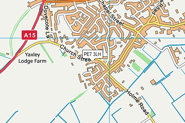 PE7 3LH map - OS VectorMap District (Ordnance Survey)