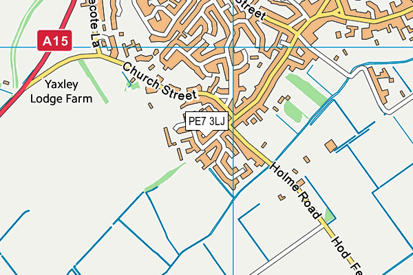 PE7 3LJ map - OS VectorMap District (Ordnance Survey)