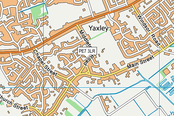 PE7 3LR map - OS VectorMap District (Ordnance Survey)