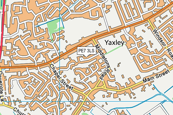 PE7 3LS map - OS VectorMap District (Ordnance Survey)