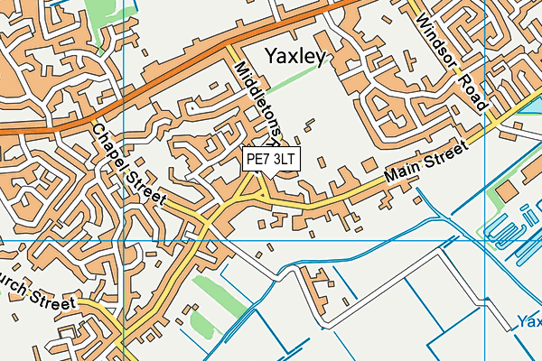 PE7 3LT map - OS VectorMap District (Ordnance Survey)