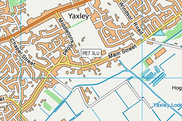 Yaxley Infant School map (PE7 3LU) - OS VectorMap District (Ordnance Survey)