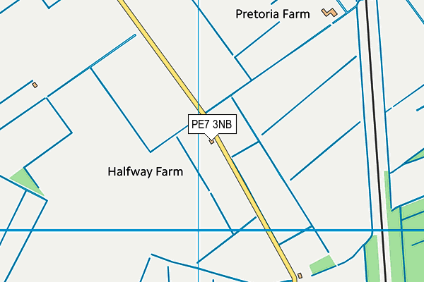 PE7 3NB map - OS VectorMap District (Ordnance Survey)