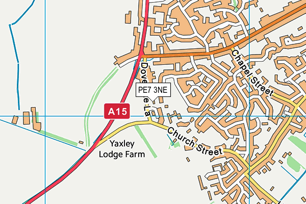 PE7 3NE map - OS VectorMap District (Ordnance Survey)