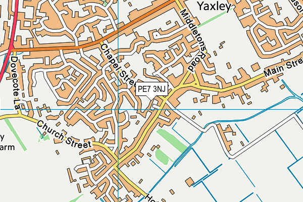 PE7 3NJ map - OS VectorMap District (Ordnance Survey)
