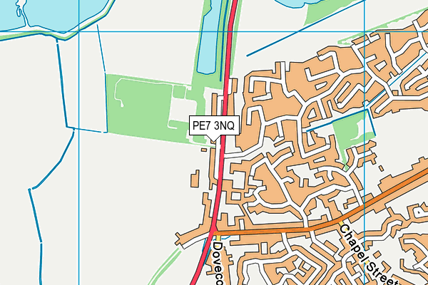 PE7 3NQ map - OS VectorMap District (Ordnance Survey)