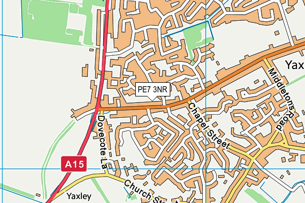 PE7 3NR map - OS VectorMap District (Ordnance Survey)