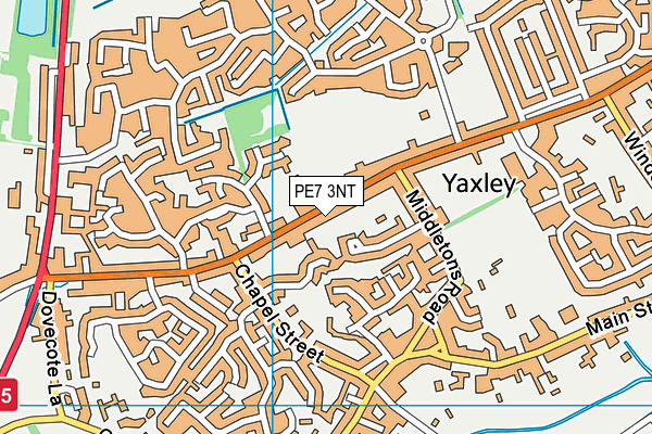 PE7 3NT map - OS VectorMap District (Ordnance Survey)