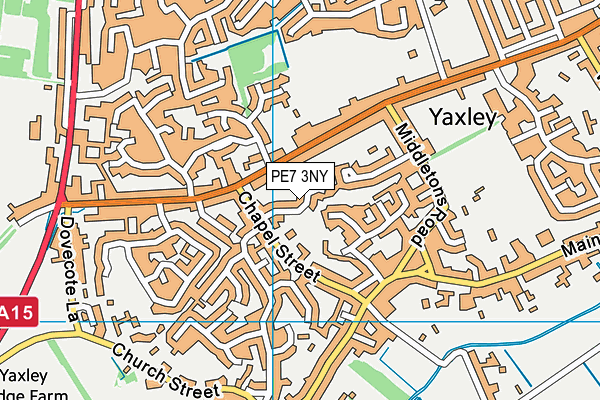 PE7 3NY map - OS VectorMap District (Ordnance Survey)