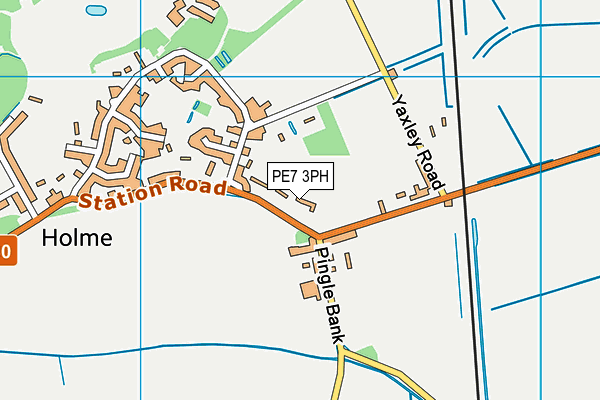 PE7 3PH map - OS VectorMap District (Ordnance Survey)