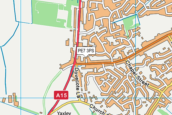 PE7 3PS map - OS VectorMap District (Ordnance Survey)