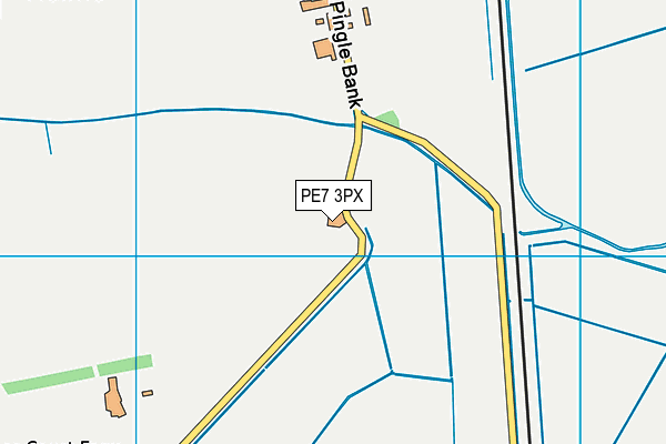 PE7 3PX map - OS VectorMap District (Ordnance Survey)
