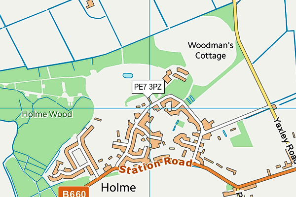 PE7 3PZ map - OS VectorMap District (Ordnance Survey)