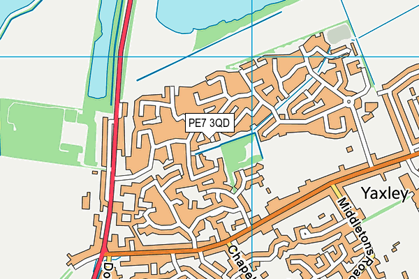PE7 3QD map - OS VectorMap District (Ordnance Survey)
