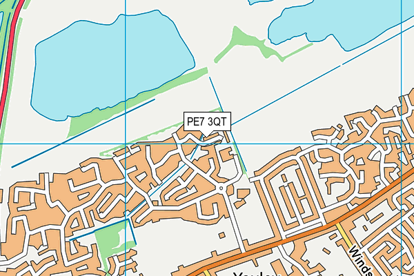 PE7 3QT map - OS VectorMap District (Ordnance Survey)