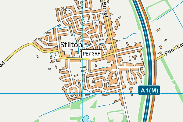 Stilton Church of England Primary Academy map (PE7 3RF) - OS VectorMap District (Ordnance Survey)
