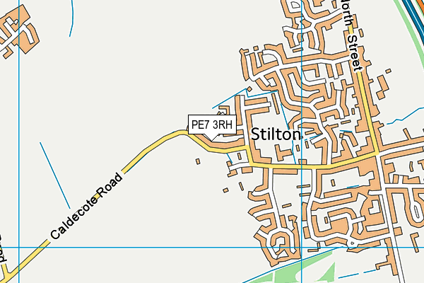 PE7 3RH map - OS VectorMap District (Ordnance Survey)