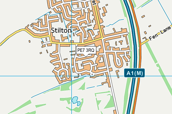 PE7 3RQ map - OS VectorMap District (Ordnance Survey)