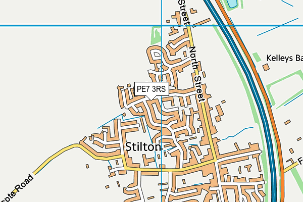 PE7 3RS map - OS VectorMap District (Ordnance Survey)