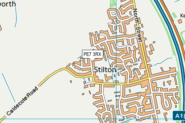 PE7 3RX map - OS VectorMap District (Ordnance Survey)