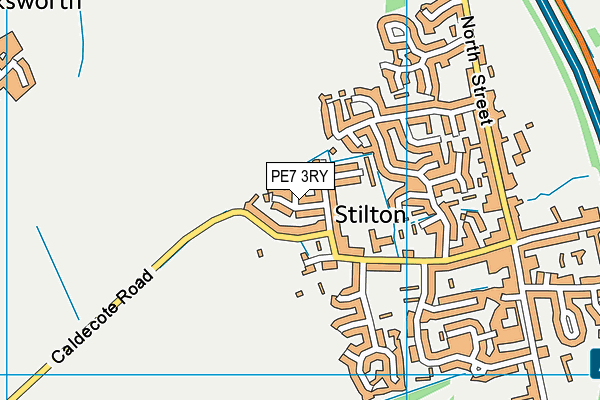 PE7 3RY map - OS VectorMap District (Ordnance Survey)