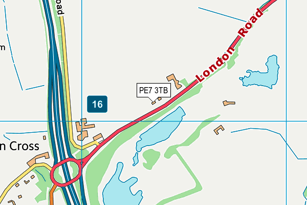 Fitness Express At Peterborough (Closed) map (PE7 3TB) - OS VectorMap District (Ordnance Survey)