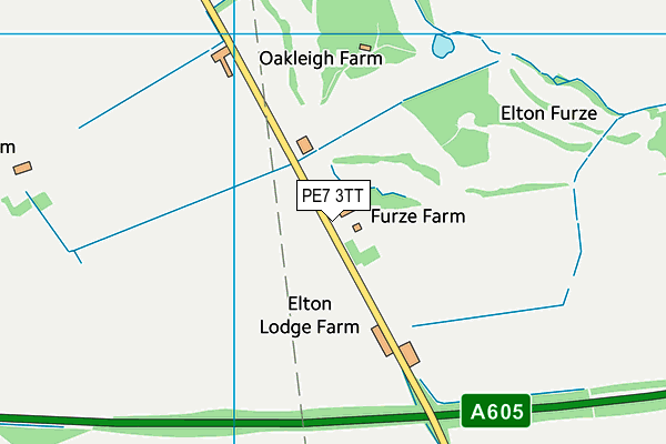 Elton Furze Golf Club map (PE7 3TT) - OS VectorMap District (Ordnance Survey)