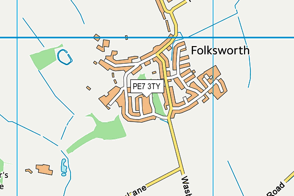 Folksworth CofE Primary School map (PE7 3TY) - OS VectorMap District (Ordnance Survey)