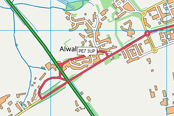 PE7 3UP map - OS VectorMap District (Ordnance Survey)