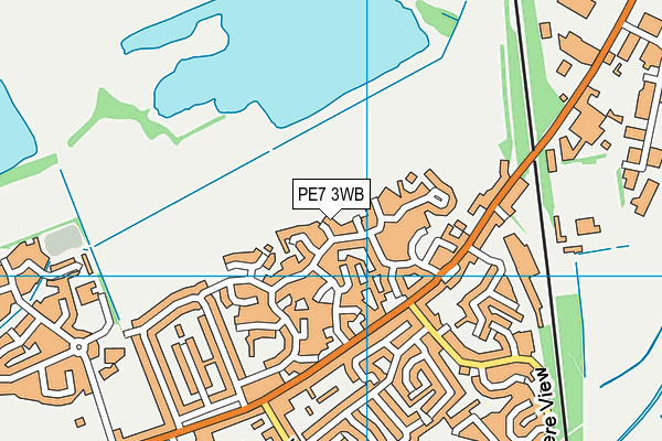 PE7 3WB map - OS VectorMap District (Ordnance Survey)