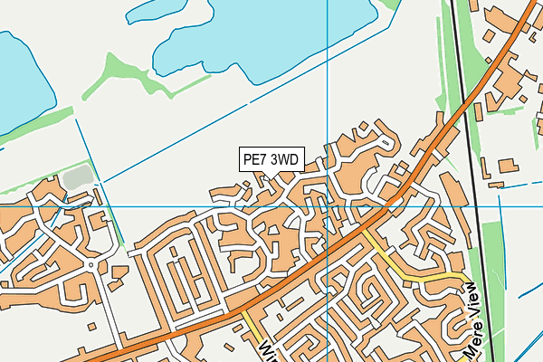 PE7 3WD map - OS VectorMap District (Ordnance Survey)