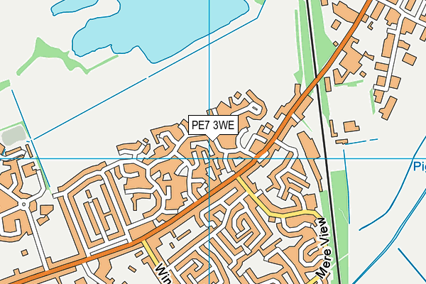 PE7 3WE map - OS VectorMap District (Ordnance Survey)