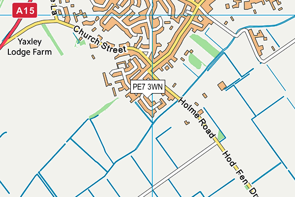 PE7 3WN map - OS VectorMap District (Ordnance Survey)