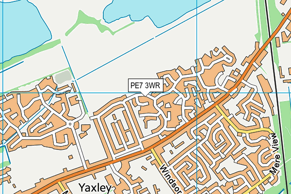 PE7 3WR map - OS VectorMap District (Ordnance Survey)