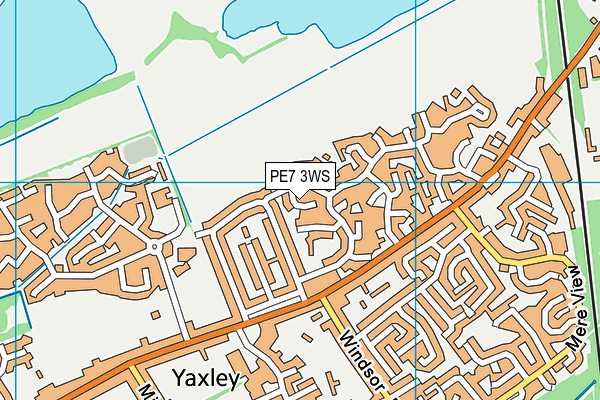 PE7 3WS map - OS VectorMap District (Ordnance Survey)