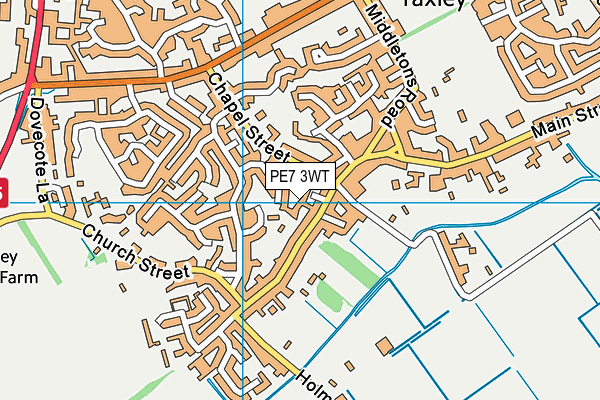 PE7 3WT map - OS VectorMap District (Ordnance Survey)