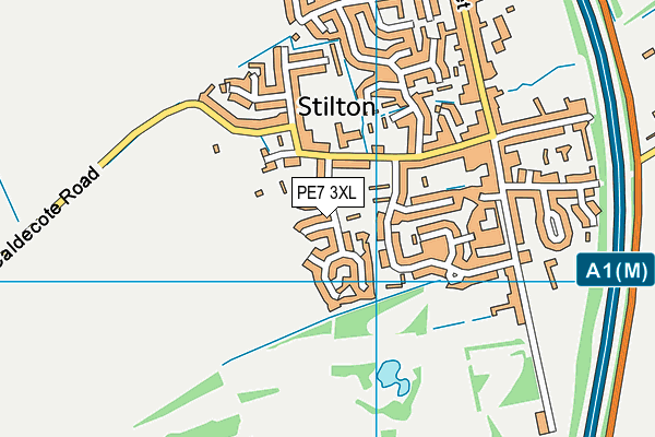 PE7 3XL map - OS VectorMap District (Ordnance Survey)